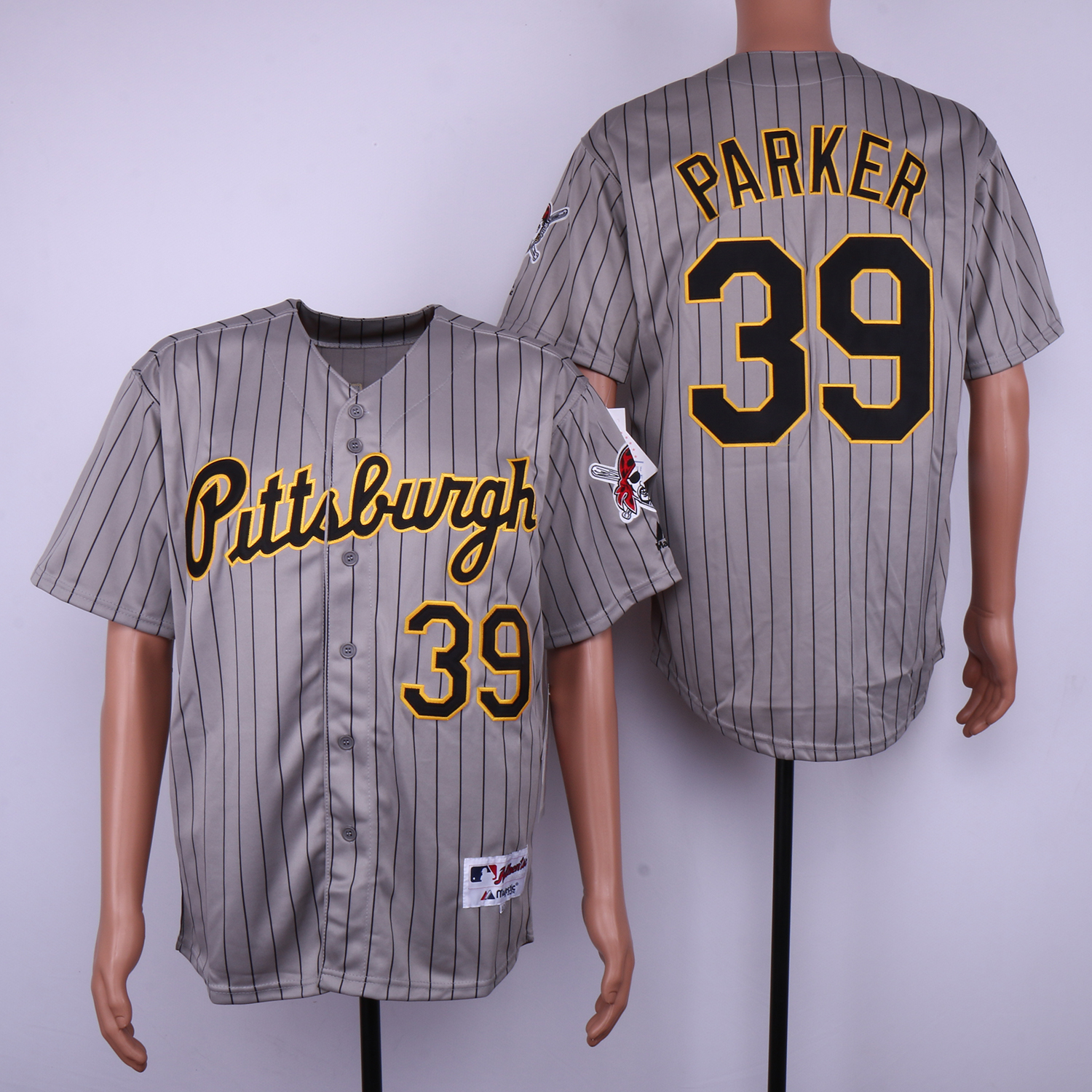 Men Pittsburgh Pirates #39 Parker Grey stripe MLB Jerseys